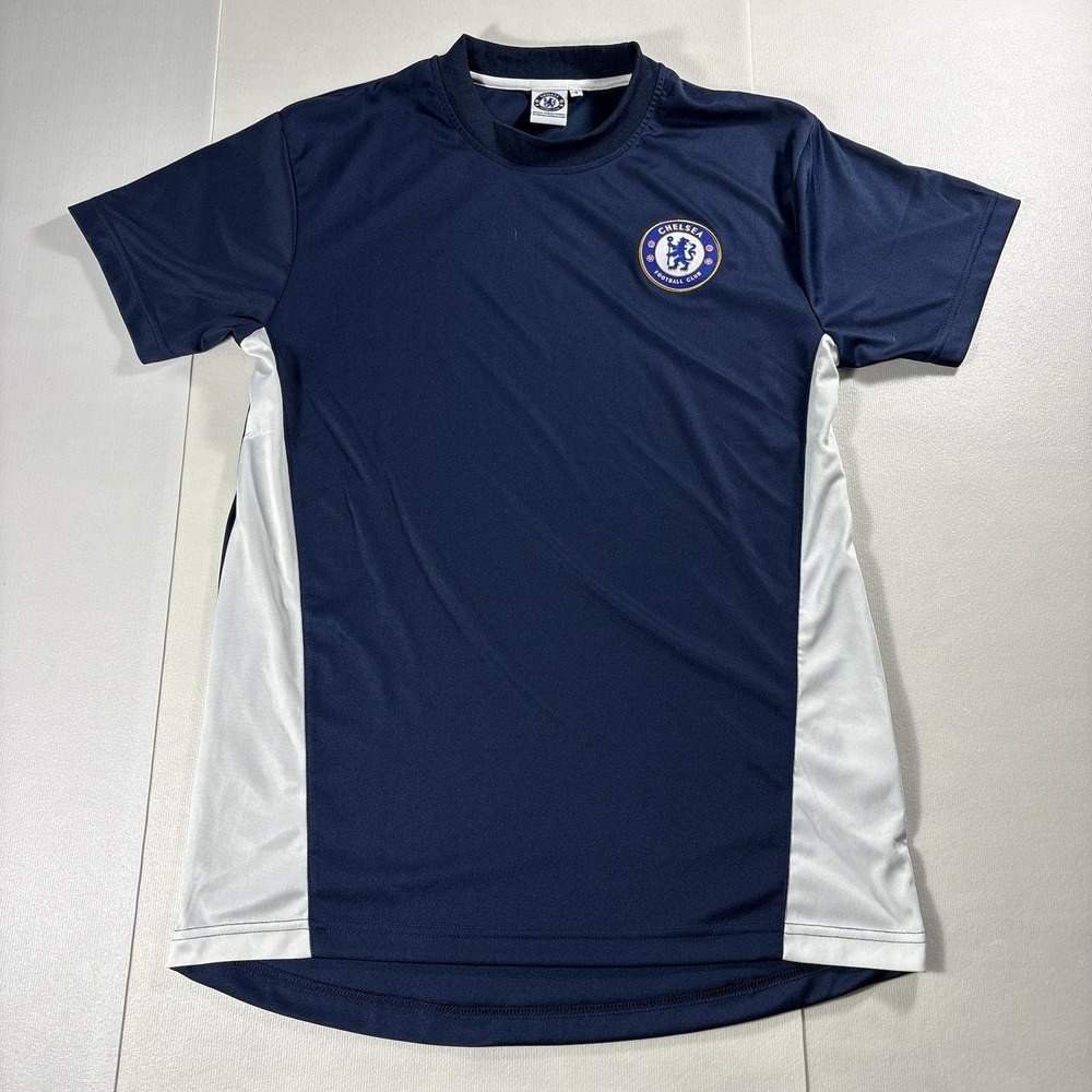 Chelsea FC Official Licensed Soccer Training Shirt Men Small Blue White Athletic